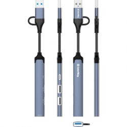 Концентратор ColorWay USB-A/USB-C 4-in-1 USB2.0х2/USB3.0/USB-C2.0 (CW-HUB06) - Картинка 5