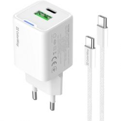 Зарядний пристрій ColorWay GaN Mini 35W PD Port PPS USB (Type-C PD + USB QC4.0) cable Type-C (CW-CHS055PDC-WT) - Картинка 2