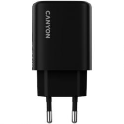 Зарядное устройство Canyon OnCharge 200 20W 1xPD 1xQC EU Black (CNE-CHA200-31) - Картинка 3