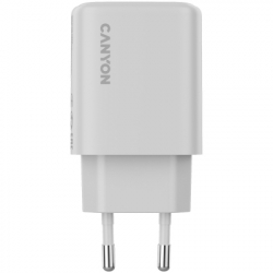 Зарядное устройство Canyon OnCharge 200 20W 1xPD 1xQC EU White (CNE-CHA200-21) - Картинка 3
