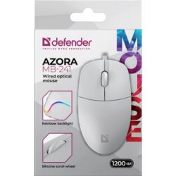Мышка Defender Azora MB-241 LED USB White (52242) - Картинка 4