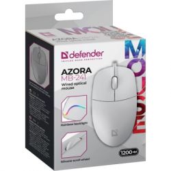 Мышка Defender Azora MB-241 LED USB White (52242) - Картинка 5