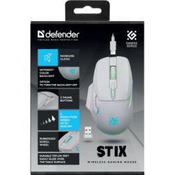 Мишка Defender Stix GM-009 LED Wireless White (52009) - Картинка 6
