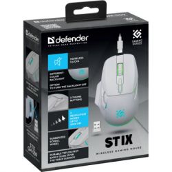 Мишка Defender Stix GM-009 LED Wireless White (52009) - Картинка 7