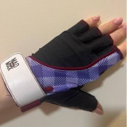 Рукавички для фітнесу MadMax MFG-911 Nine-eleven Black/perpito L (MFG-911-PEP_L) - Картинка 2