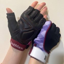 Рукавички для фітнесу MadMax MFG-911 Nine-eleven Black/perpito L (MFG-911-PEP_L) - Картинка 4