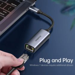  USB-C to Ethernet RJ45 2.5Gbps 0,1m USB3.1 Choetech (HUB-R02-GY-V1) -  5