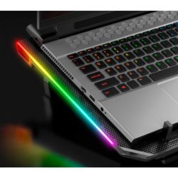 Подставка для ноутбука IceCoorel 10-15.6", 6*80mm 1800 RPM, 2*USB, 366x256x23mm, RGB (A17) - Картинка 5