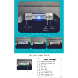 Подставка для ноутбука IceCoorel 10-15.6", 2*60mm 2800 RPM, USB2.0+LCD+speed control., 400x350x45mm (A3) - Картинка 10