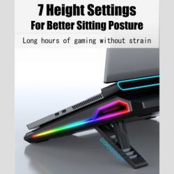 Подставка для ноутбука IceCoorel 10-15.6", 2*60mm 2800 RPM, USB2.0+LCD+speed control., 400x350x45mm (A3) - Картинка 7