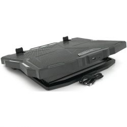 Підставка для ноутбука Підставка до ноутбука IceCoorel 10-17", 15*60mm 2500 RPM, TYPE-C+USB, 400x305x39mm, Black (K12) - Картинка 3