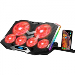 ϳ������� �� �������� IceCoorel 10-17", 4*100mm 1400 RPM + 4*70mm 2500 RPM, 2*USB, 410x296x40mm, Red (K9)