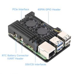     KUONGSHUN for Raspberry Pi 5 Alu 2 fans (RA787) -  3