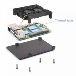     KUONGSHUN for Raspberry Pi 5 Alu 2 fans (RA787) -  5