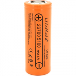  26700 Li-Ion 5000mah 5100-5200mah, 3.7V (2.75-4.2V), Orange Liitokala (Lii-52S)