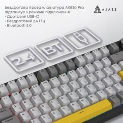 ���������� ��������� ��������� Ajazz AK820 PRO 75% Flying Fish Switch White RGB (AK820PRO-FF-PWB) - �������� 8
