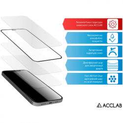 Скло захисне ACCLAB Full Glue Oppo A3 5G Black (1283126598876) - Картинка 4