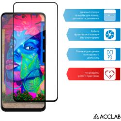 Скло захисне ACCLAB Full Glue Oppo A3 5G Black (1283126598876) - Картинка 5