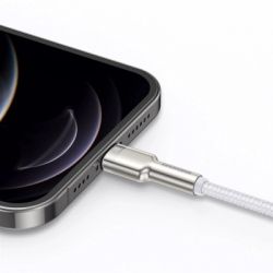���� ������ USB 2.0 AM to Lightning 2.0m Cafule Series Metal 2.4A White Baseus (CALJK-B02) - �������� 11