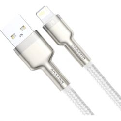 ���� ������ USB 2.0 AM to Lightning 2.0m Cafule Series Metal 2.4A White Baseus (CALJK-B02) - �������� 3