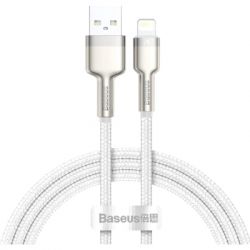 ���� ������ USB 2.0 AM to Lightning 2.0m Cafule Series Metal 2.4A White Baseus (CALJK-B02)