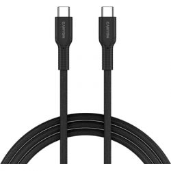   USB-C to USB-C 1.0m OnWire 60CL C-C 60W COLOR Braided 1m Black Canyon (CND-CCAP60AB10B)