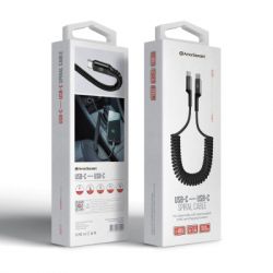 Дата кабель USB-C to USB-C 1.0m Spiral 3A Black Armorstandart (ARM75392) - Картинка 3