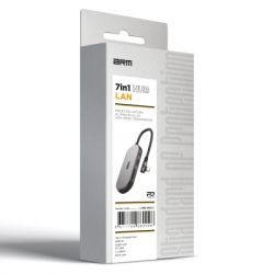 Концентратор Armorstandart Angle USB-C to HDMI 4K, RJ45, PD, 2USB, SD, microSD Grey (ARM86022) - Картинка 2