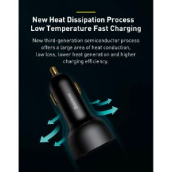 Зарядний пристрій Baseus Superme Digital Display PPS Dual Quick Charger Car Charger black (TZCCZX-01) - Картинка 11