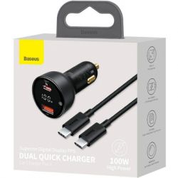 Зарядний пристрій Baseus Superme Digital Display PPS Dual Quick Charger Car Charger black (TZCCZX-01) - Картинка 6