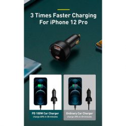 Зарядний пристрій Baseus Superme Digital Display PPS Dual Quick Charger Car Charger black (TZCCZX-01) - Картинка 8