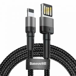   USB 2.0 AM to Lightning 2.0m Cafule grey+black Baseus (CALKLF-HG1)