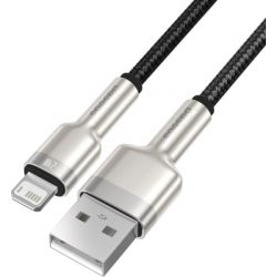 ���� ������ USB 2.0 AM to Lightning 1.0m Cafule Metal 2.4A black Baseus (CALJK-A01)