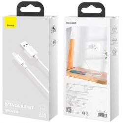 Дата кабель USB 2.0 AM to Micro 5P 1.5m 2.1A Simple WisdomKit (2PCS) white Baseus (TZCAMZJ-02) - Картинка 4