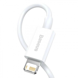 Дата кабель USB 2.0 AM to Lightning 2.0m Superior Fast Charging 2.4A white Baseus (CALYS-C02) - Картинка 2