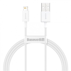 ���� ������ USB 2.0 AM to Lightning 2.0m Superior Fast Charging 2.4A white Baseus (CALYS-C02)