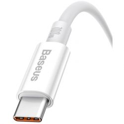 Дата кабель USB 2.0 AM to USB-C 1.0m Superior Fast Charging 100W moon white Baseus (P10320102214-01) - Картинка 5