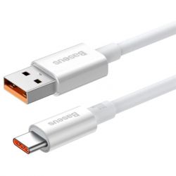 Дата кабель USB 2.0 AM to USB-C 2.0m Superior Fast Charging 100W moon white Baseus (P10320102214-03) - Картинка 3