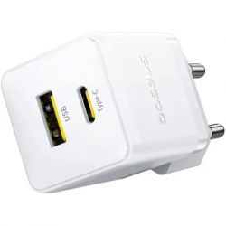 Зарядний пристрій Baseus Palm Fast Charger C+U 20W moon white (P10111608213-00) - Картинка 2