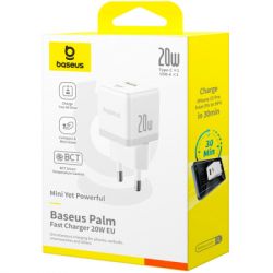 Зарядний пристрій Baseus Palm Fast Charger C+U 20W moon white (P10111608213-00) - Картинка 5