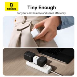 Зарядний пристрій Baseus Palm Fast Charger C+U 20W moon white (P10111608213-00) - Картинка 8