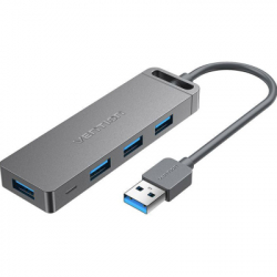 Концентратор Vention USB 3.0 to 4xUSB 3.0 Hub With Power Supply 0.15m black (CHLBB) - Картинка 2