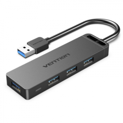 ������������ Vention USB 3.0 to 4xUSB 3.0 Hub With Power Supply 0.15m black (CHLBB)