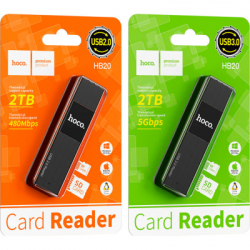��������� ����������� ����-���� HOCO USB3.0 to microSD, microSDHC, microSDXC, SD, SDHC, SDXC, HB20 Black (6931474735218) - �������� 10