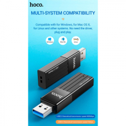 ��������� ����������� ����-���� HOCO USB3.0 to microSD, microSDHC, microSDXC, SD, SDHC, SDXC, HB20 Black (6931474735218) - �������� 7