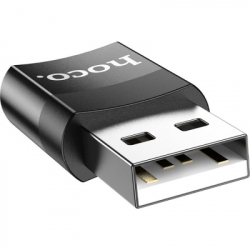 Перехідник UA17 USB M to USB-C F USB2.0 Black HOCO (6931474762009) - Картинка 2