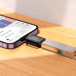 ���������� UA31A Lightning M to USB F OTG Black HOCO (6942007628082) - �������� 5