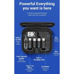 Дата кабель USB charging cable set Treasure box U114 black HOCO (6931474790750) - Картинка 7