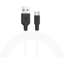 Дата кабель USB 2.0 AM to USB-C 1.0m 2A silicone X21 black+white HOCO (6957531071402) - Картинка 2