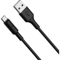Дата кабель USB 2.0 AM to Micro 5P 1.0m 2A PVC X25 black HOCO (6957531080121) - Картинка 2